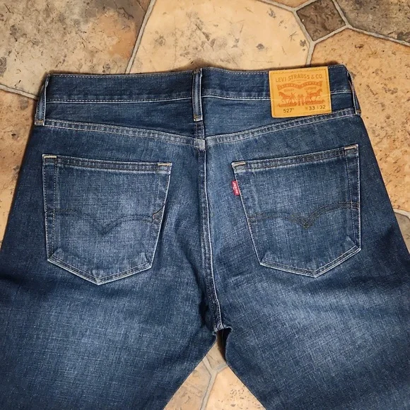 LEVIS 527 Men's Blue Jeans Size 33x 32 - Picture 2 of 11